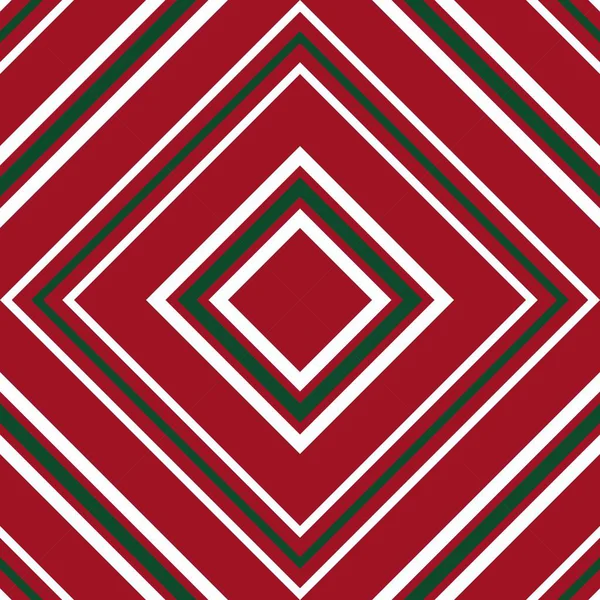 Navidad Argyle Diagonal Rayas Sin Costuras Patrón Fondo Adecuado Para — Vector de stock