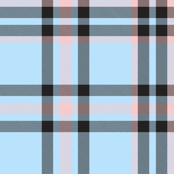 Sky Blue Plaid Kratkę Tartan Bezszwowy Wzór Nadaje Się Mody — Wektor stockowy