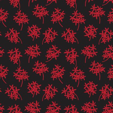 Kırmızı Tropik Yaprak botanik desensiz arka plan moda baskıları, grafikler, arka planlar ve el sanatları için uygundur