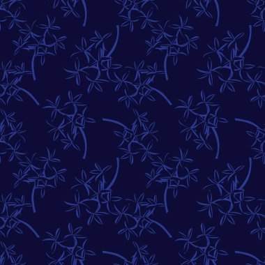 Mavi Tropik Yaprak botanik desensiz arka plan moda baskıları, grafikler, arka planlar ve el sanatları için uygundur