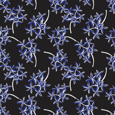 Mavi Tropik Yaprak botanik desensiz arka plan moda baskıları, grafikler, arka planlar ve el sanatları için uygundur