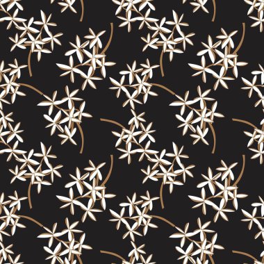 Kahverengi Tropik Yaprak botanik desensiz arka plan moda baskıları, grafikler, arka planlar ve el sanatları için uygundur