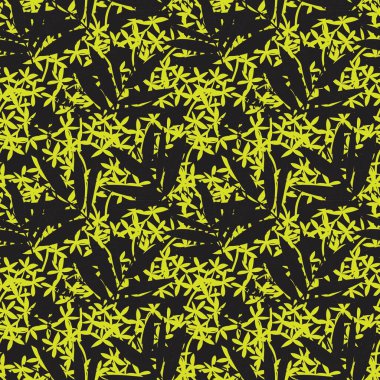 Sarı Tropikal Yaprak botanik desensiz arka plan moda baskıları, grafikler, arka planlar ve el sanatları için uygundur