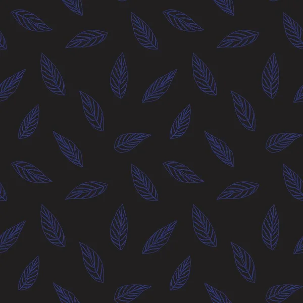 Синий Цвет Leaf Ботанический Безморщинистый Фон Подходящий Модных Принтов Графики — стоковый вектор