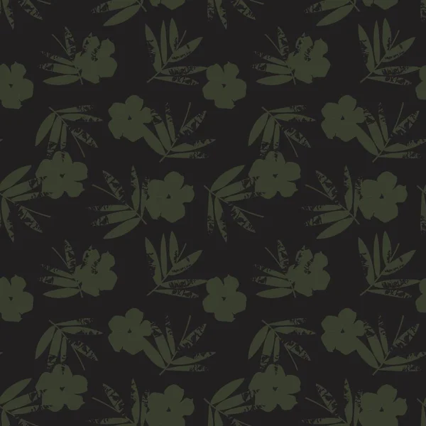 Зеленый Цвет Leaf Ботанический Безморщинистый Фон Подходящий Модных Принтов Графики — стоковый вектор
