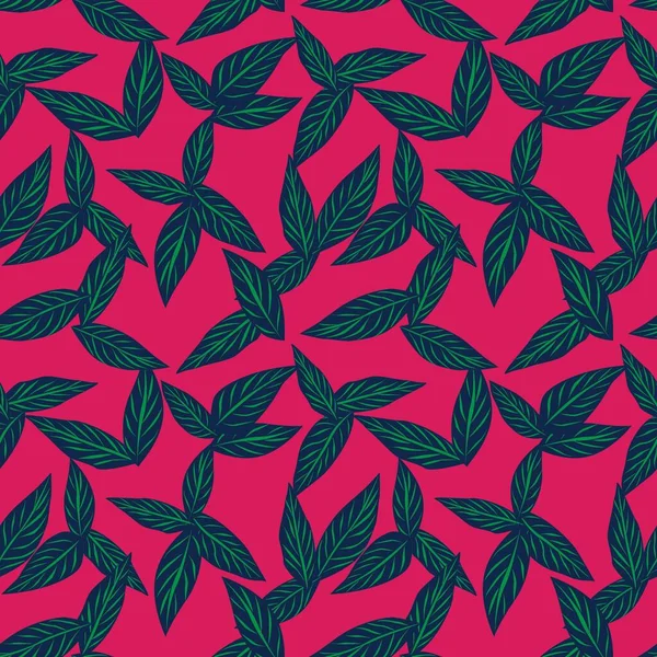 Purple Tropical Leaf Botanischer Nahtloser Musterhintergrund Für Modedrucke Grafiken Hintergründe — Stockvektor