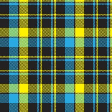 Sarı ekose, kareli, tartan desenli moda tekstil ve grafikleri için uygun.