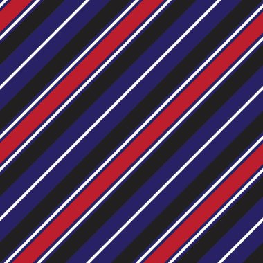 Moda tekstili ve grafikleri için uygun kırmızı ve mavi köşegen çizgili dikişsiz arkaplan
