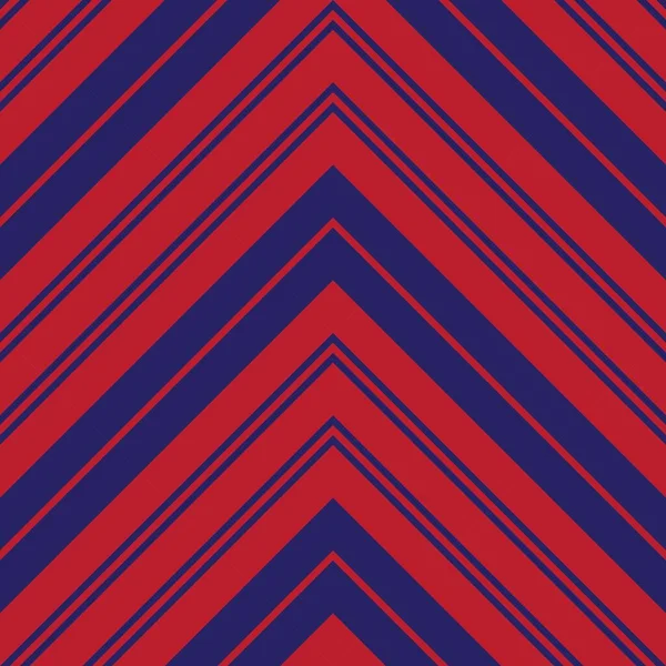 Fondo Sin Costuras Rayado Diagonal Chevron Rojo Azul Adecuado Para — Vector de stock