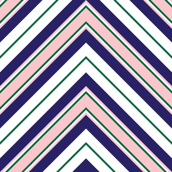 Fondo Patrón Sin Costuras Rayas Diagonales Chevron Rosa Azul Marino — Vector de stock