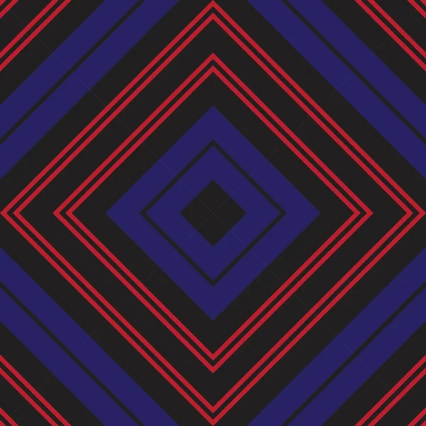 Rode Blauwe Argyle Diagonaal Gestreepte Naadloze Patroon Achtergrond Geschikt Voor — Stockvector