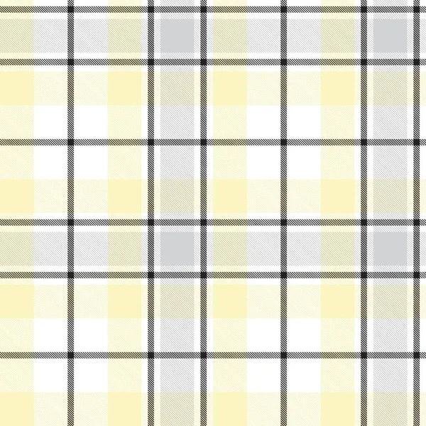 黄色格子 格子呢无缝图案 适用于时尚纺织品和图形 — 图库矢量图片