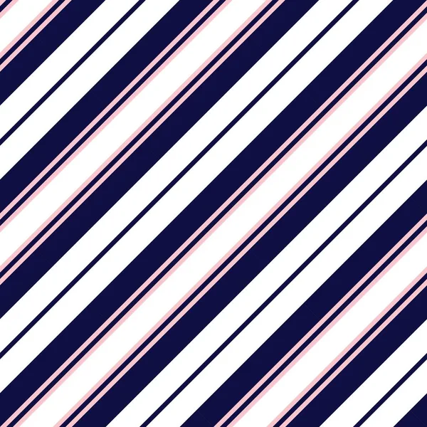ファッション繊維 グラフィックに適したピンクとネイビーの斜めのストライプのシームレスなパターンの背景 — ストックベクタ
