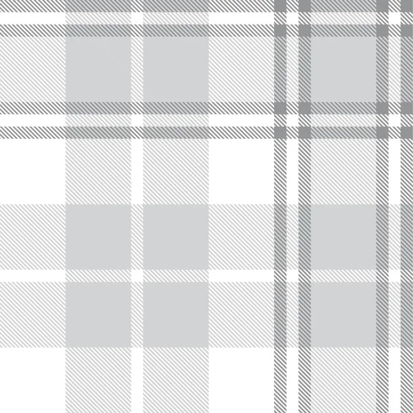 Plaid Blanco Cuadros Tartán Patrón Sin Costura Adecuado Para Textiles — Vector de stock