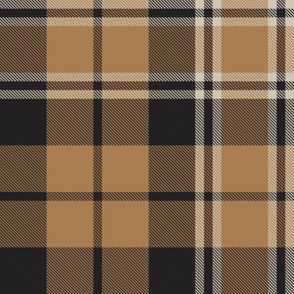 Bruine Taupe Plaid Tartan Naadloos Patroon Geschikt Voor Mode Textiel — Stockvector