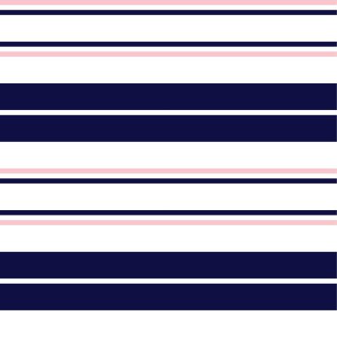 Moda tekstili ve grafikleri için uygun pembe ve denizci çizgili kusursuz desen.