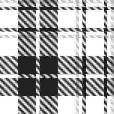 Siyah ve beyaz ekoseli, kareli, ekose desenli moda tekstil ve grafikleri için uygun.