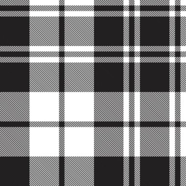 Siyah ve beyaz ekoseli, kareli, ekose desenli moda tekstil ve grafikleri için uygun.
