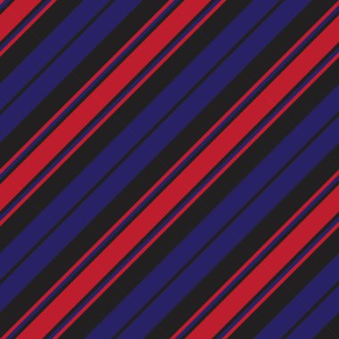 Moda tekstili ve grafikleri için uygun kırmızı ve mavi köşegen çizgili dikişsiz arkaplan