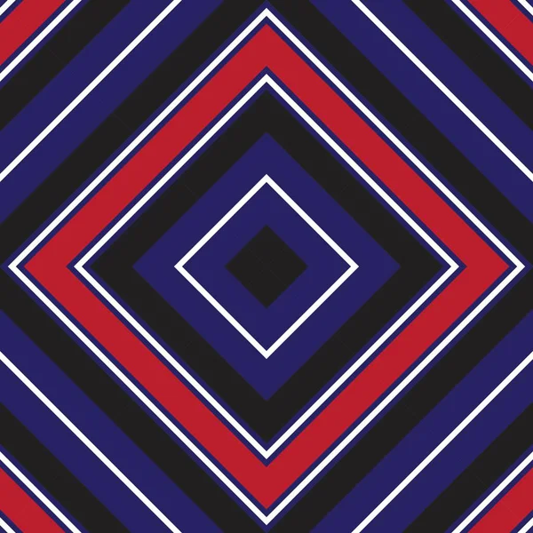 Rojo Azul Argyle Diagonal Rayas Sin Costuras Patrón Fondo Adecuado — Archivo Imágenes Vectoriales