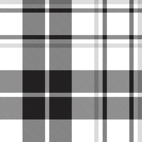 黑白格子格子 格子格子 格子呢无缝图案 适用于时尚纺织品和图形 — 图库矢量图片