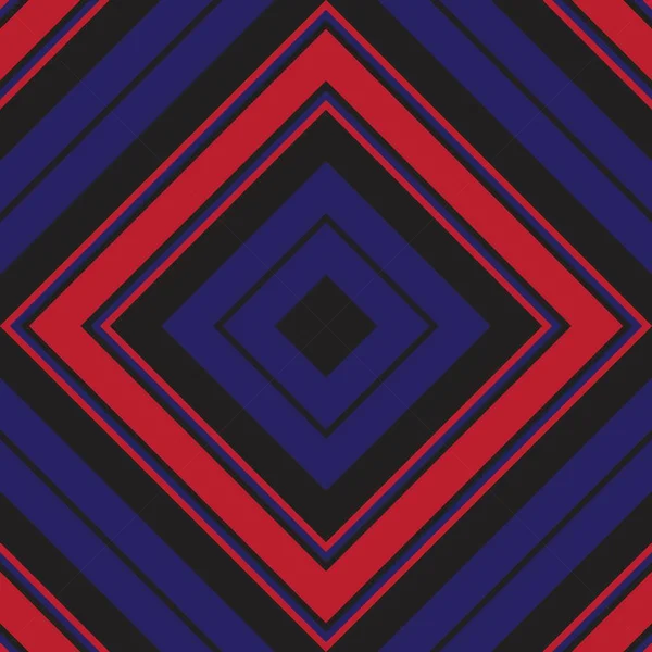 Rojo Azul Argyle Diagonal Rayas Sin Costuras Patrón Fondo Adecuado — Archivo Imágenes Vectoriales