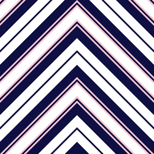 Fondo Patrón Sin Costuras Rayas Diagonales Chevron Rosa Azul Marino — Vector de stock