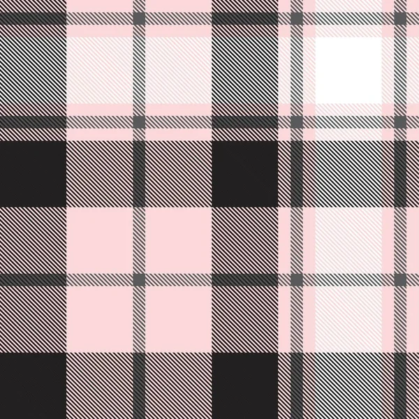 Pink Plaid Geruit Tartan Naadloos Patroon Geschikt Voor Mode Textiel — Stockvector