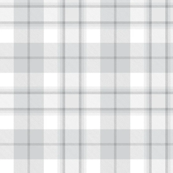 Plaid Blanc Carreaux Motif Tartan Sans Couture Adapté Aux Textiles — Image vectorielle