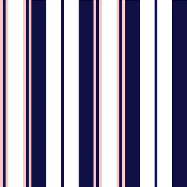 ファッション繊維 グラフィックに適したピンクとネイビーの縦縞のシームレスなパターンの背景 — ストックベクタ