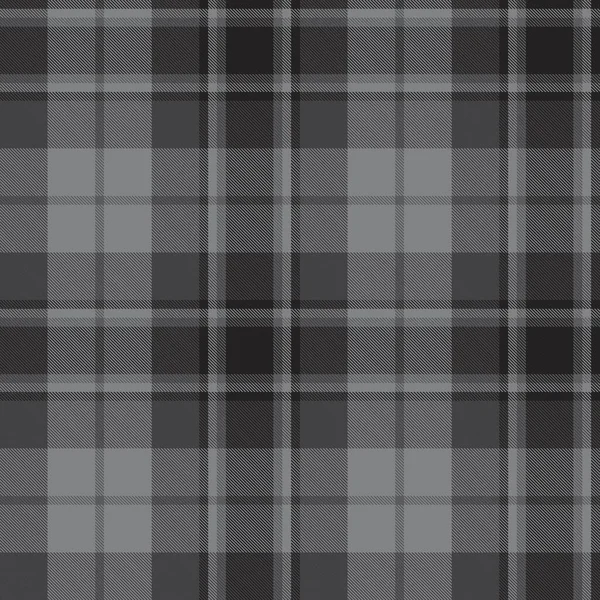 Grey Plaid Geruit Tartan Naadloos Patroon Geschikt Voor Mode Textiel — Stockvector