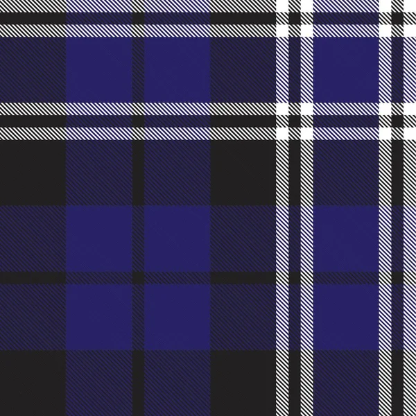 Blue Plaid Kratkę Tartan Bezszwowy Wzór Nadaje Się Tkanin Grafik — Wektor stockowy