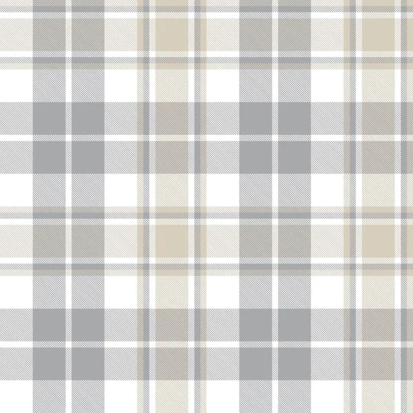 Marrone Taupe Plaid Tartan Modello Senza Cuciture Adatto Tessuti Moda — Vettoriale Stock