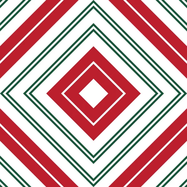 Navidad Argyle Diagonal Rayas Sin Costuras Patrón Fondo Adecuado Para — Vector de stock