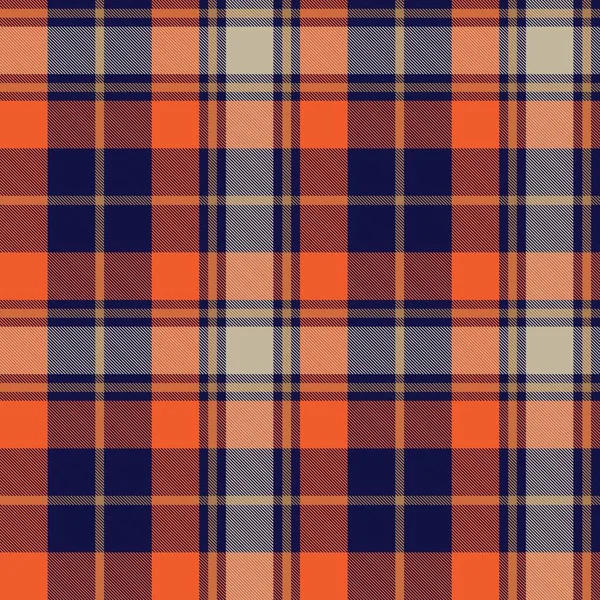 Plaid Naranja Cuadros Tartán Patrón Sin Costura Adecuado Para Textiles — Archivo Imágenes Vectoriales