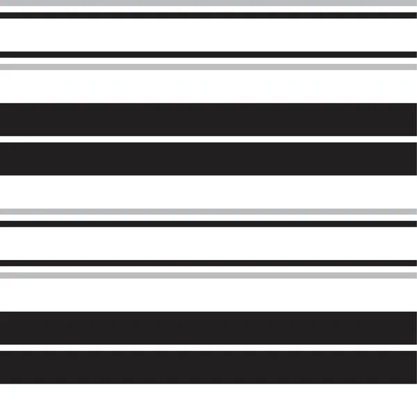 Svart Och Vit Horisontell Randig Sömlös Mönster Bakgrund Lämplig För — Stock vektor