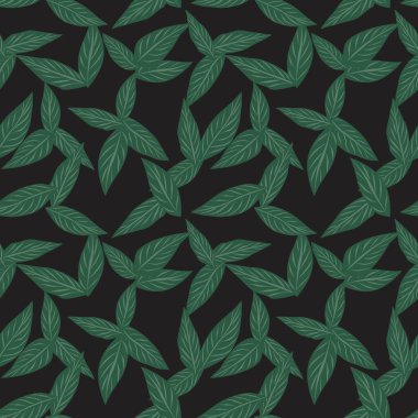 Siyah ve Beyaz Tropikal Yaprak botanik desensiz arka plan moda baskıları, grafikler, arka planlar ve el sanatları için uygun