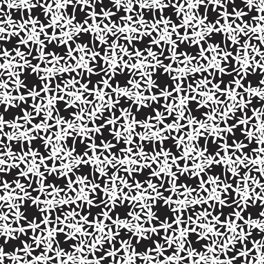 Siyah ve Beyaz Tropikal Yaprak botanik desensiz arka plan moda baskıları, grafikler, arka planlar ve el sanatları için uygun