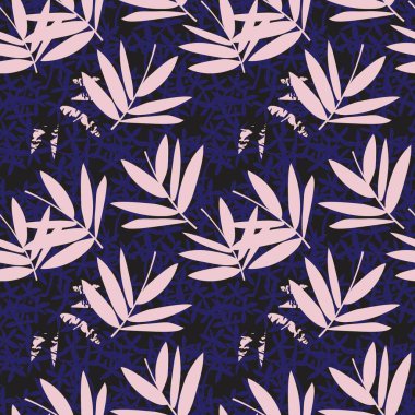 Pembe Tropik Yaprak botanik desensiz arka plan moda baskıları, grafikler, arka planlar ve el sanatları için uygundur
