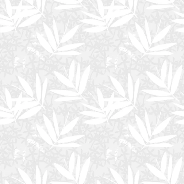 White Tropical Leaf Botanico Senza Cuciture Modello Sfondo Adatto Stampe — Vettoriale Stock