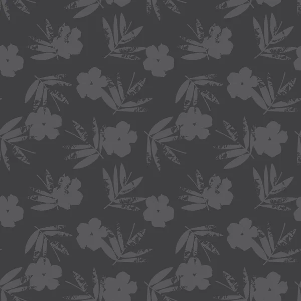 Gris Tropical Leaf Botanique Fond Motif Sans Couture Adapté Pour — Image vectorielle