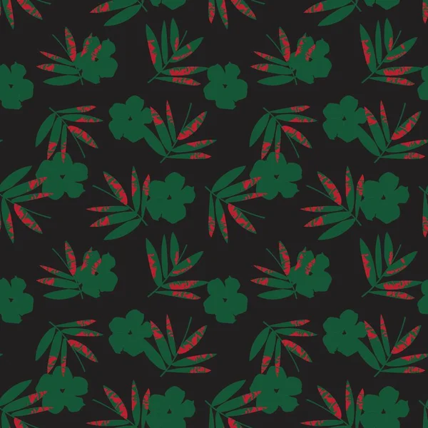 Різдвяний Тропічний Лист Ботанічний Безшовний Візерунок Підходить Модних Принтів Графіки — стоковий вектор
