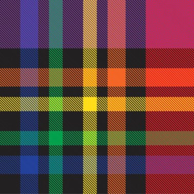 Gökkuşağı Ekoseli, kareli, ekose desenli moda tekstil ve grafikleri için uygun