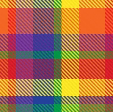 Gökkuşağı Ekoseli, kareli, ekose desenli moda tekstil ve grafikleri için uygun