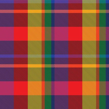 Gökkuşağı Ekoseli, kareli, ekose desenli moda tekstil ve grafikleri için uygun
