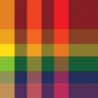 Gökkuşağı Ekoseli, kareli, ekose desenli moda tekstil ve grafikleri için uygun