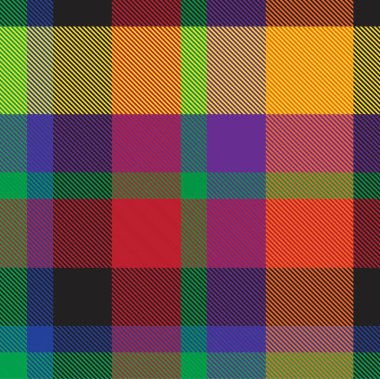Gökkuşağı Ekoseli, kareli, ekose desenli moda tekstil ve grafikleri için uygun