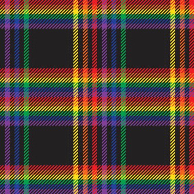 Gökkuşağı Ekoseli, kareli, ekose desenli moda tekstil ve grafikleri için uygun