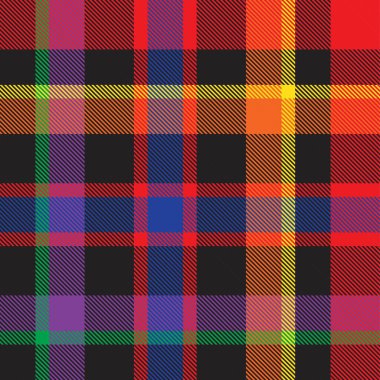 Gökkuşağı Ekoseli, kareli, ekose desenli moda tekstil ve grafikleri için uygun