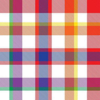 Gökkuşağı Ekoseli, kareli, ekose desenli moda tekstil ve grafikleri için uygun